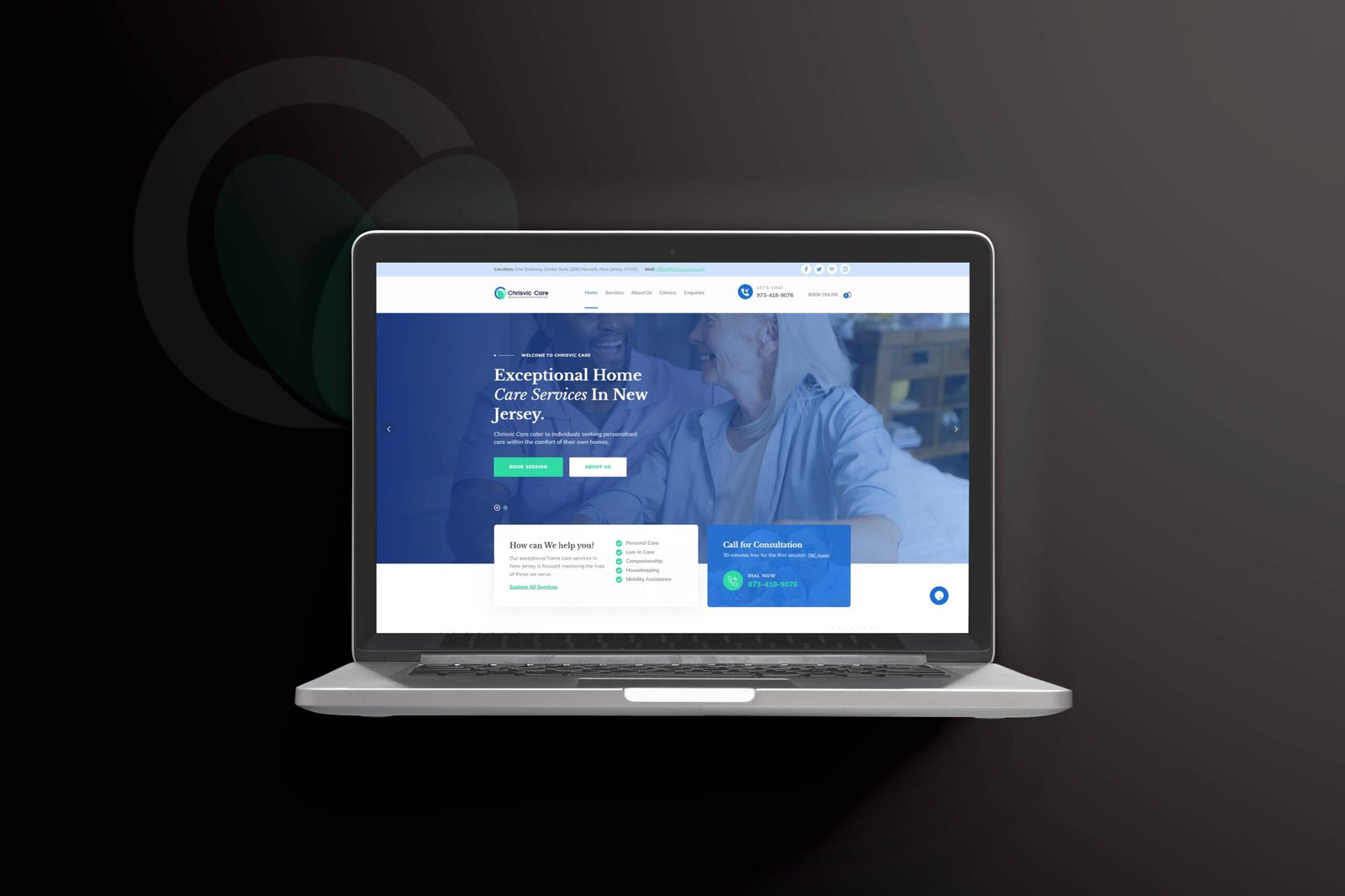 Chrisvic Care Home Care Agency, NJ – Web Development Project