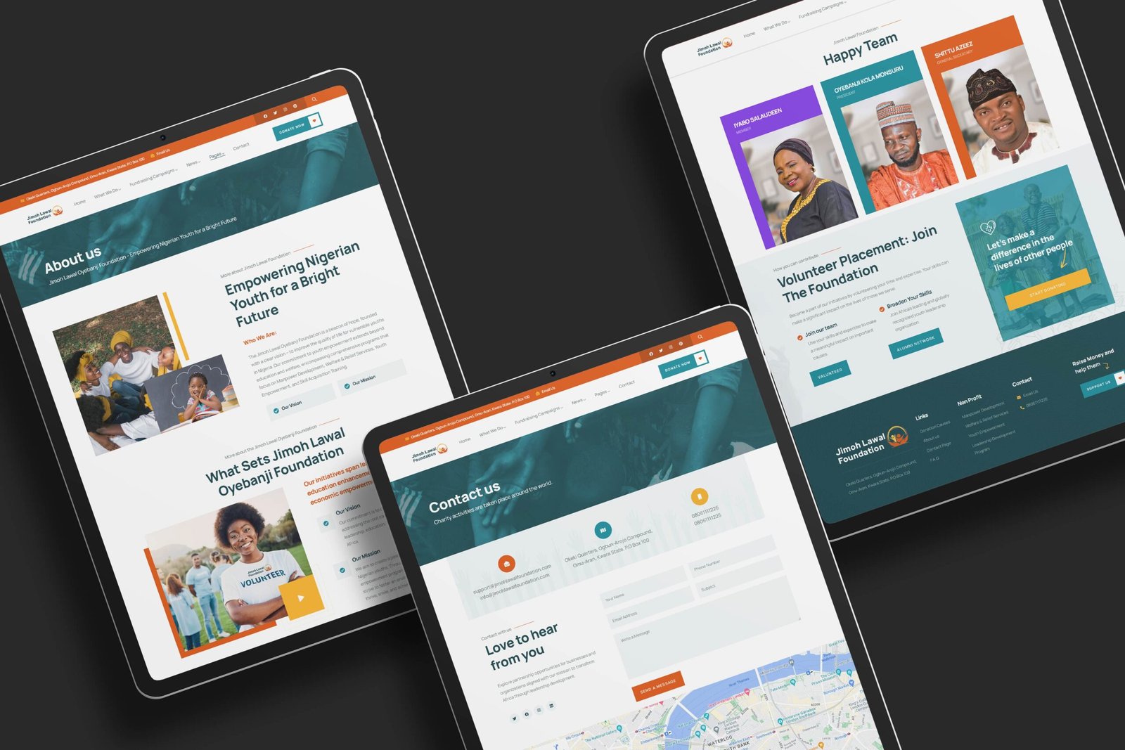 Jimoh Lawal Oyebanji Foundation Developed By Adekaz Designs Creative branding Agency In Nigeria scaled