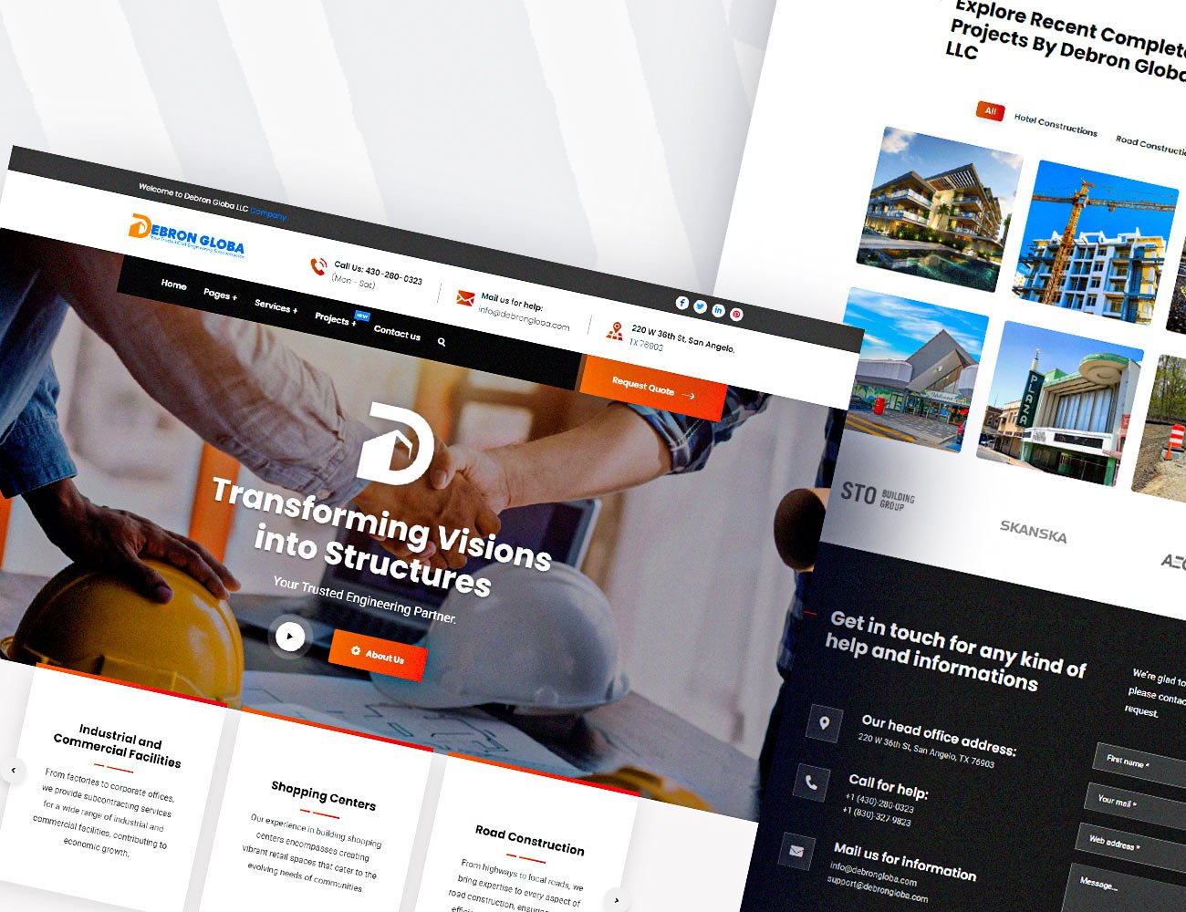 Construction Agency Website development