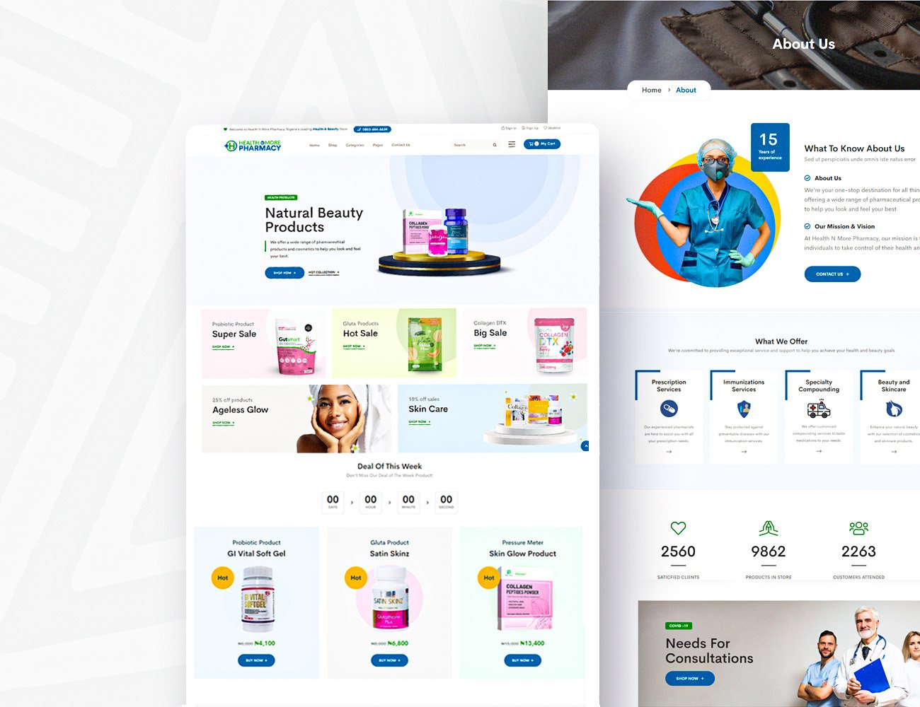 Pjarmacy Website Landing Page